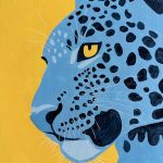 A vibrant painting created by a student